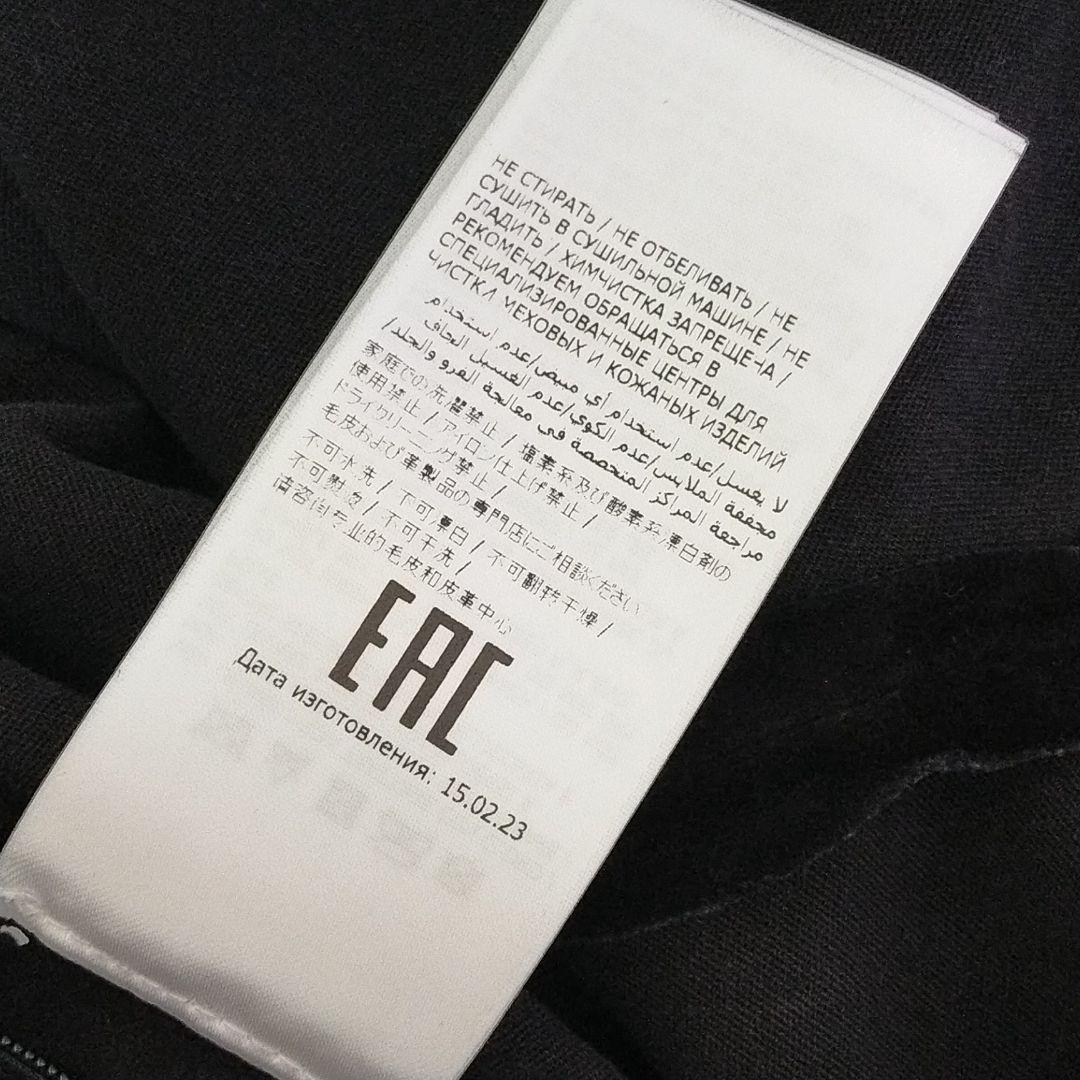 新品　フェラガモ　近年モデル　スウェードストレッチレザートップス　本革　黒　S