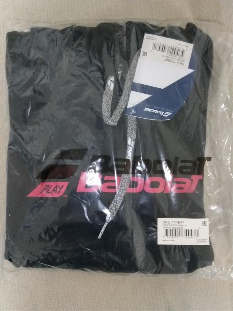 BABOLAT（バボラ）レディース エクササイズ フードパーカー（M）黒