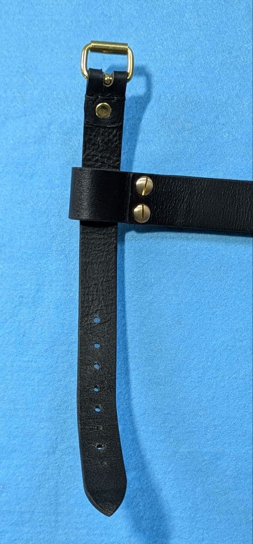 ブロンプトンに最適 ハンドメイド 本革製フレームホルダー ブラックカラー