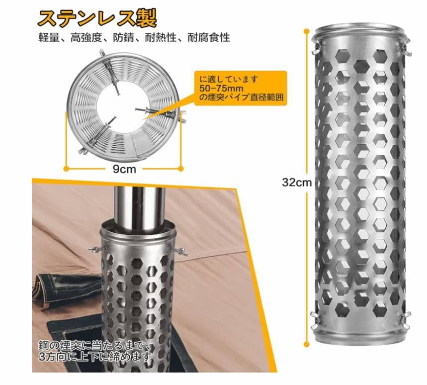 新品・未使用品　SENQI アウトドア用薪ストーブ ステンレス製