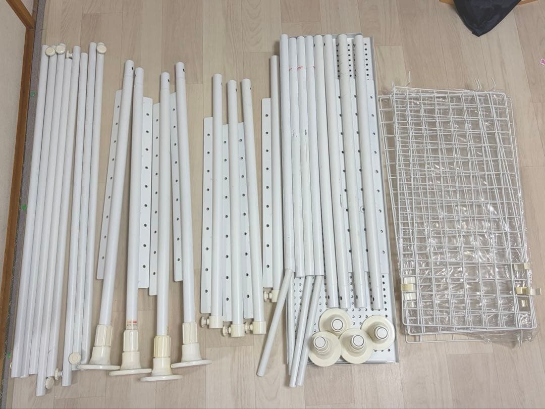 【ニトリ販売終了品】ホワイト 4段 スチールラック　アルゴス90