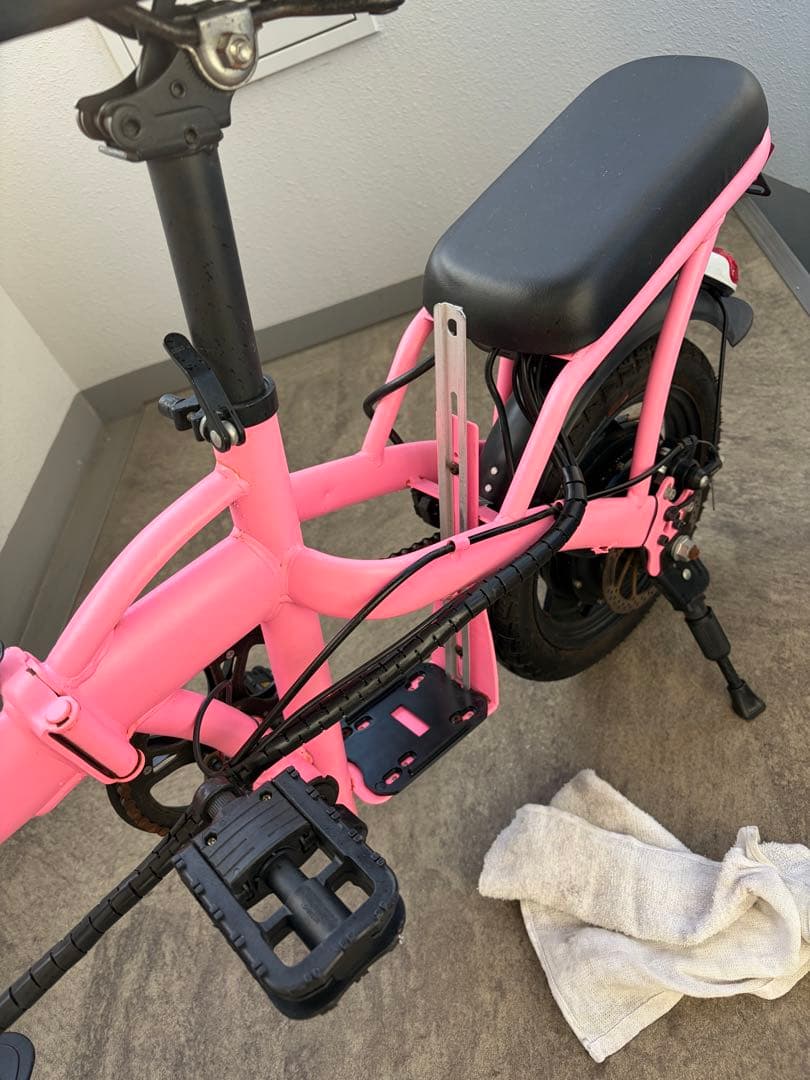 ピンク 折りたたみ 電動アシスト自転車