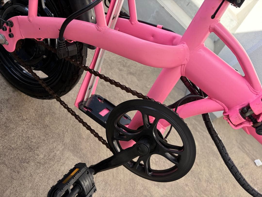 ピンク 折りたたみ 電動アシスト自転車