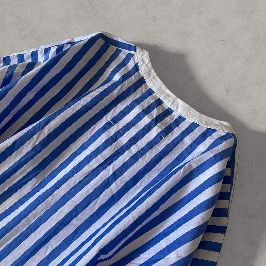 美品✨ユニヴァーサルティシュ ストライプ シャツ ブラウス コットン 日本製