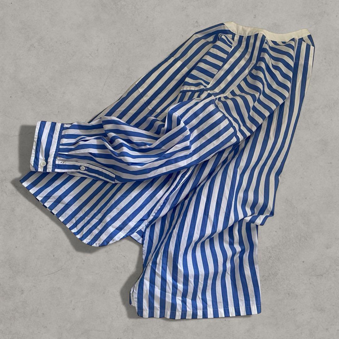 美品✨ユニヴァーサルティシュ ストライプ シャツ ブラウス コットン 日本製