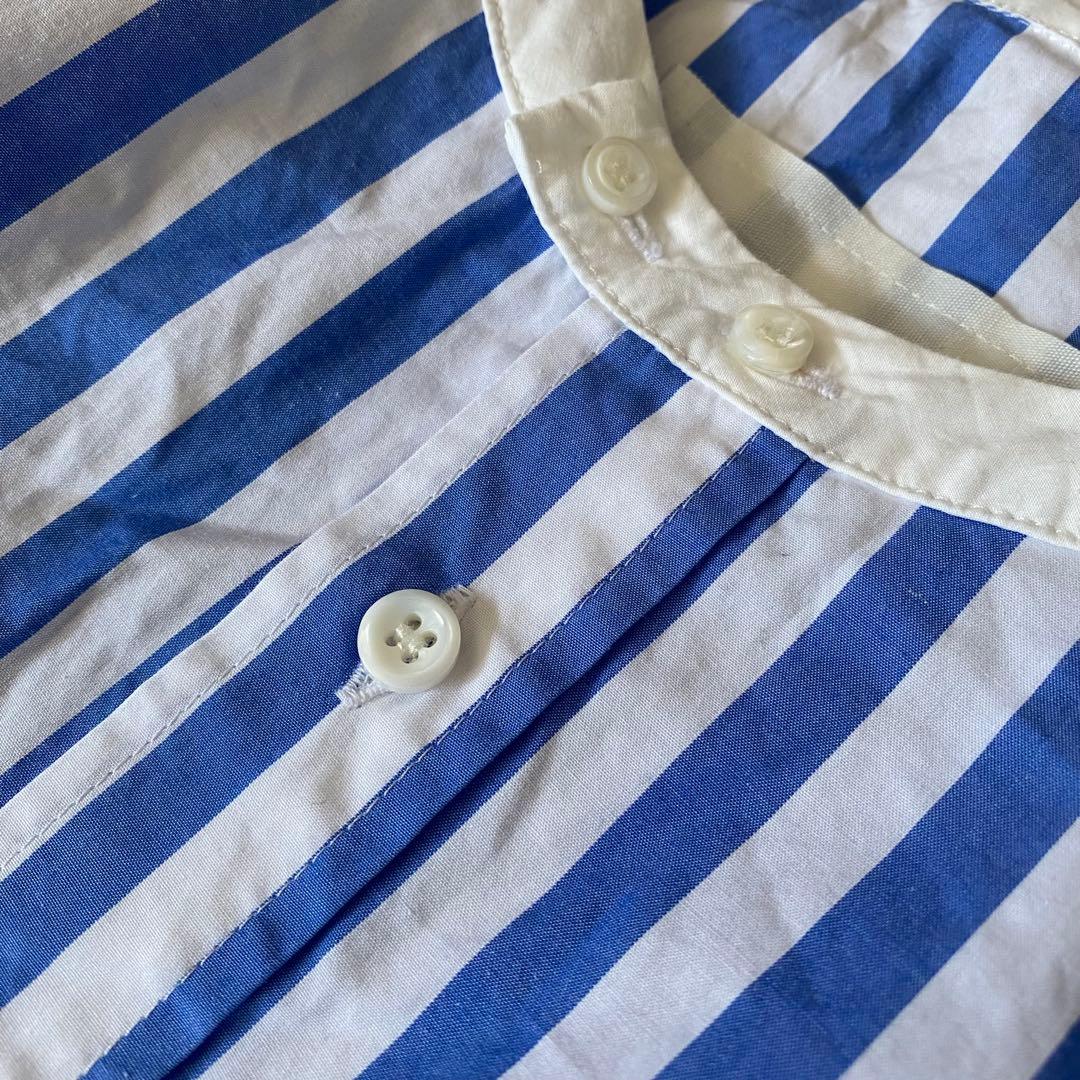 美品✨ユニヴァーサルティシュ ストライプ シャツ ブラウス コットン 日本製