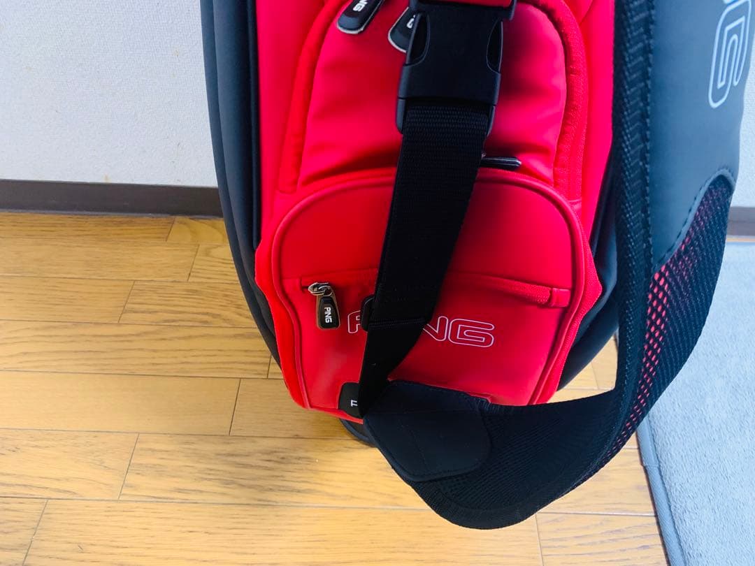 【超美品・早い者勝ち】PING キャディバッグ 黒/赤(消毒済)