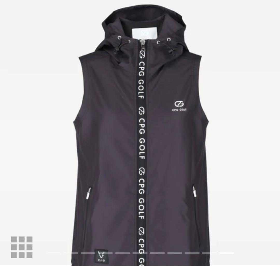 CPG GOLF フード付き ゴルフ ベスト ブラック