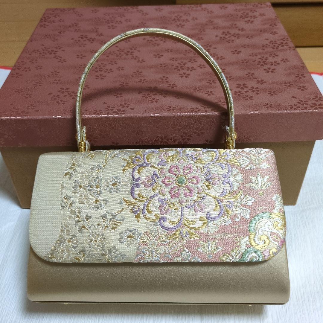 フォーマル　草履　バッグセット　松彩　金　和装小物　本革　正絹