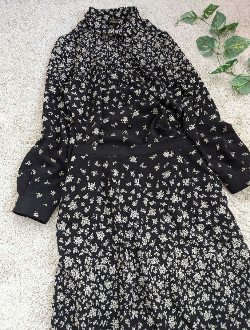 美品！レリアン セットアップワンピース 花柄 9 シャツワンピース ボタニカル