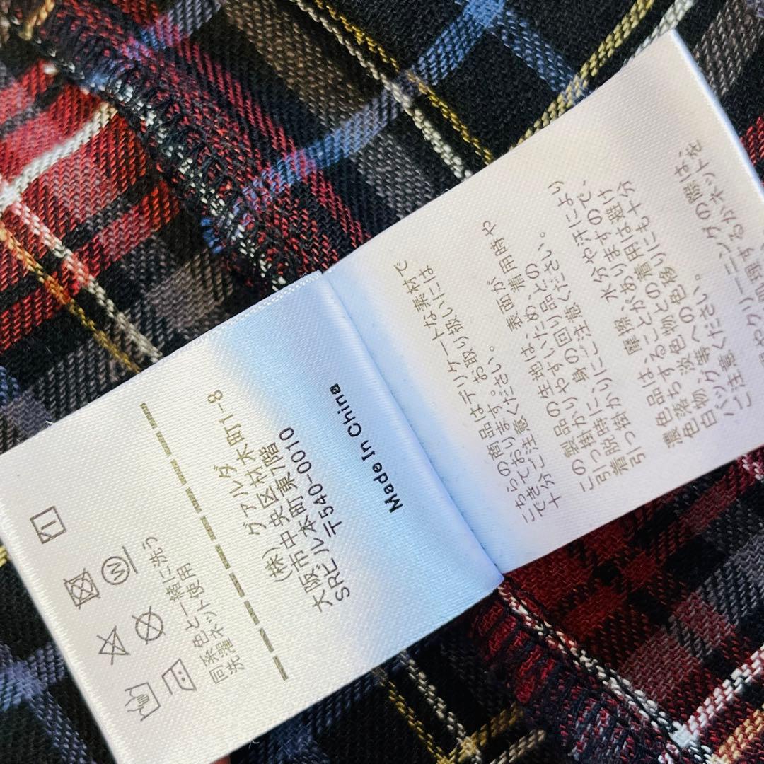 【美品✨】ソウルベリー　着るだけで映えるタータンチェックのワンピースM　リネン混