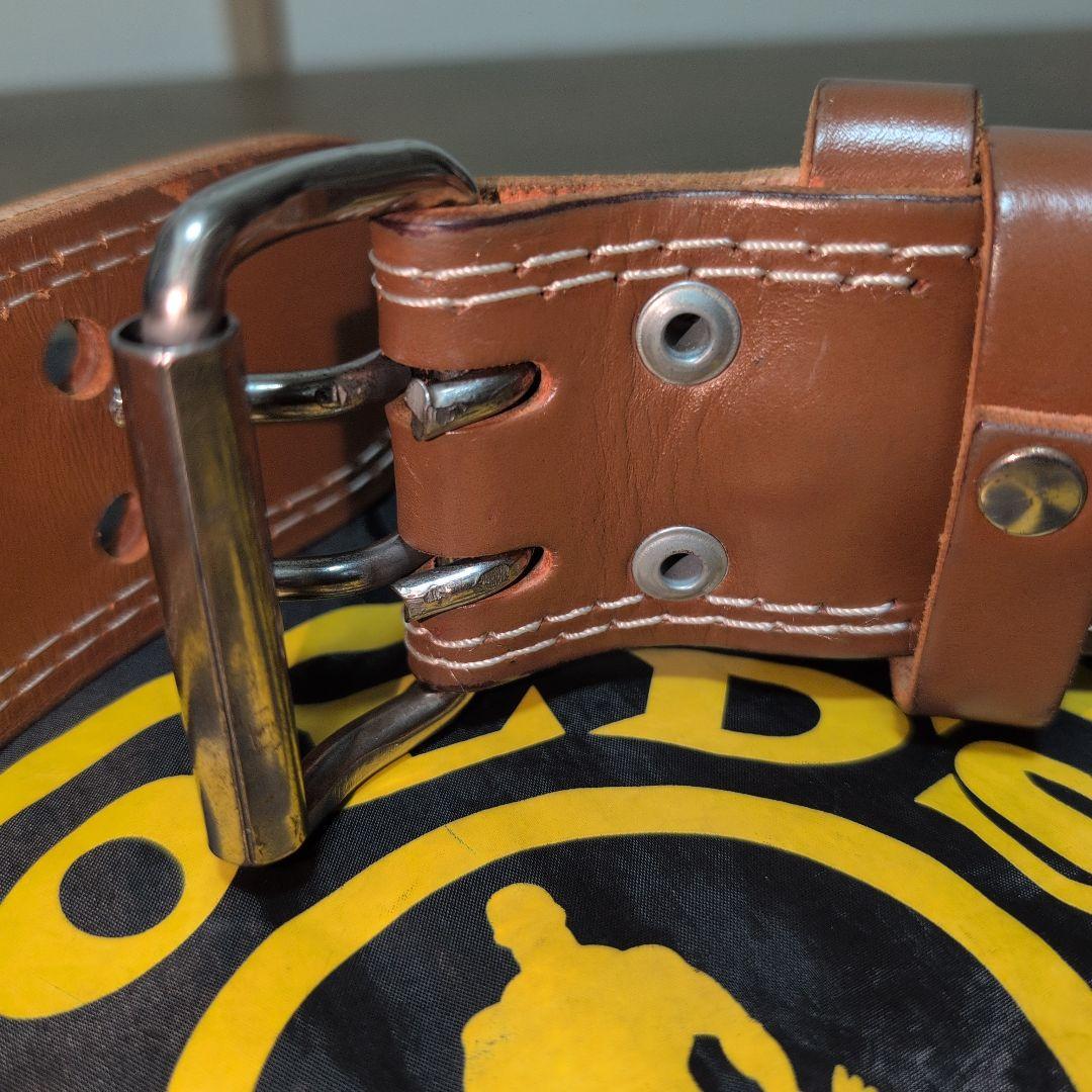 GOLD’S GYM プロレザーベルト G3324 Mサイズ ブラウン 保管袋付