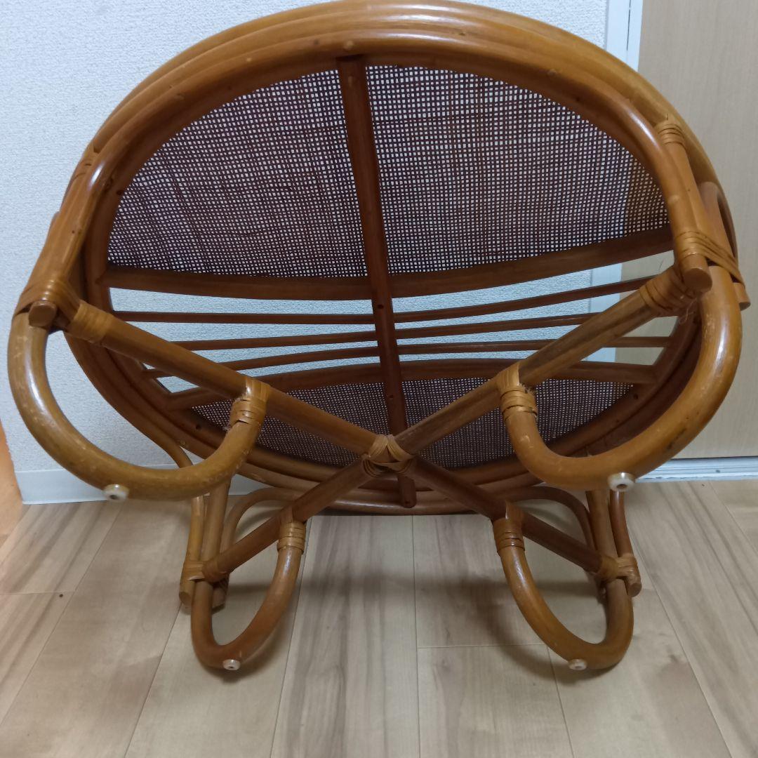 ヴィンテージ ラタンテーブル 籐 ラウンド コーヒーテーブル 籐家具