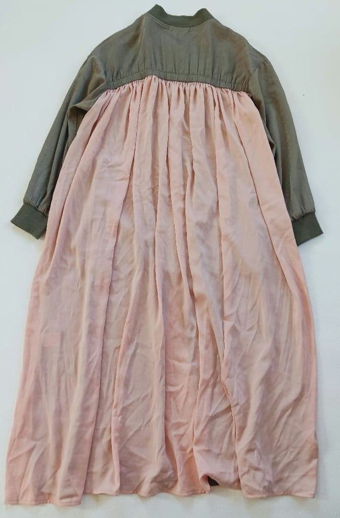 スコットクラブ　新品タグ付　異素材切り替えロングブルゾン　ギャザー　ドッキング