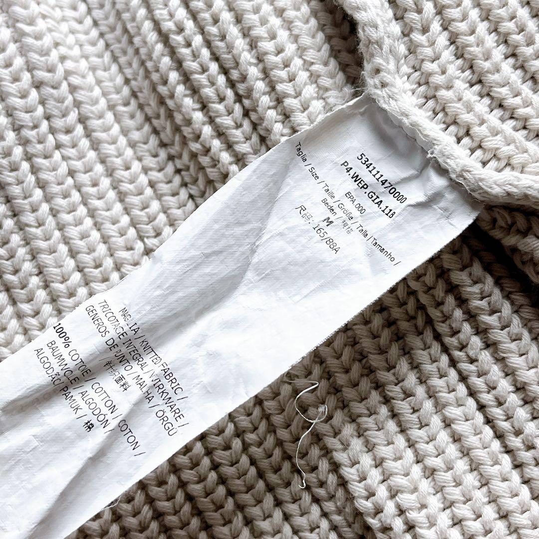 【美品】WEEKEND Max Mara コットンニットパーカー M アイボリー