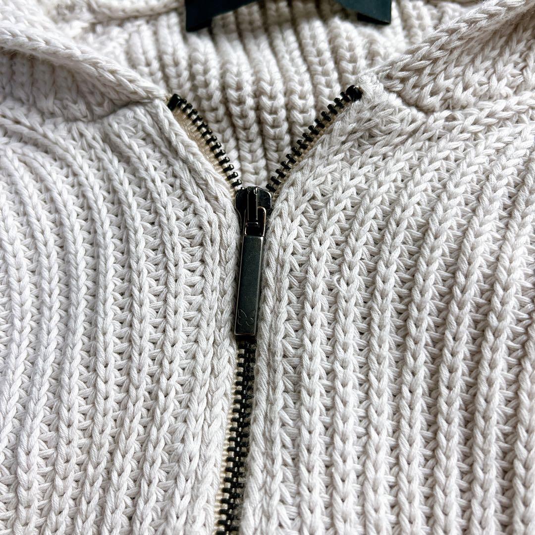 【美品】WEEKEND Max Mara コットンニットパーカー M アイボリー
