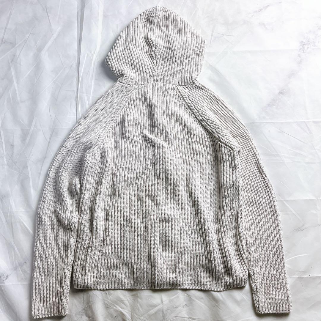 【美品】WEEKEND Max Mara コットンニットパーカー M アイボリー