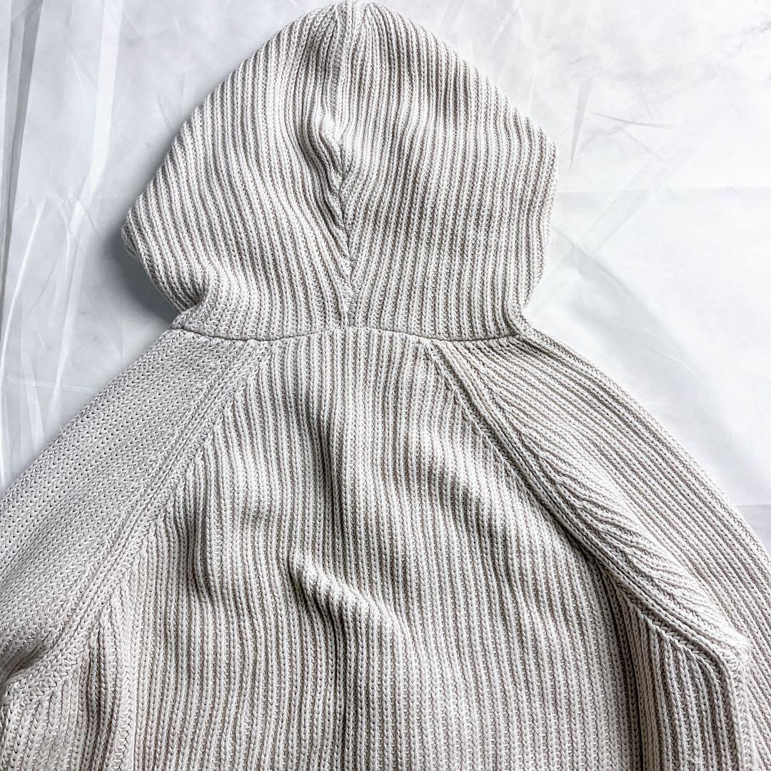 【美品】WEEKEND Max Mara コットンニットパーカー M アイボリー
