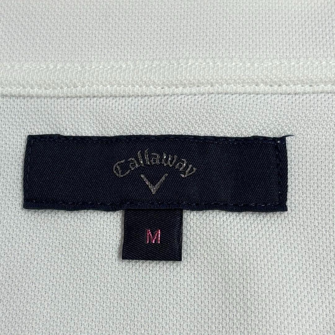 キャロウェイ　M 半袖ポロシャツワンピース　ホワイト　スナップボタン