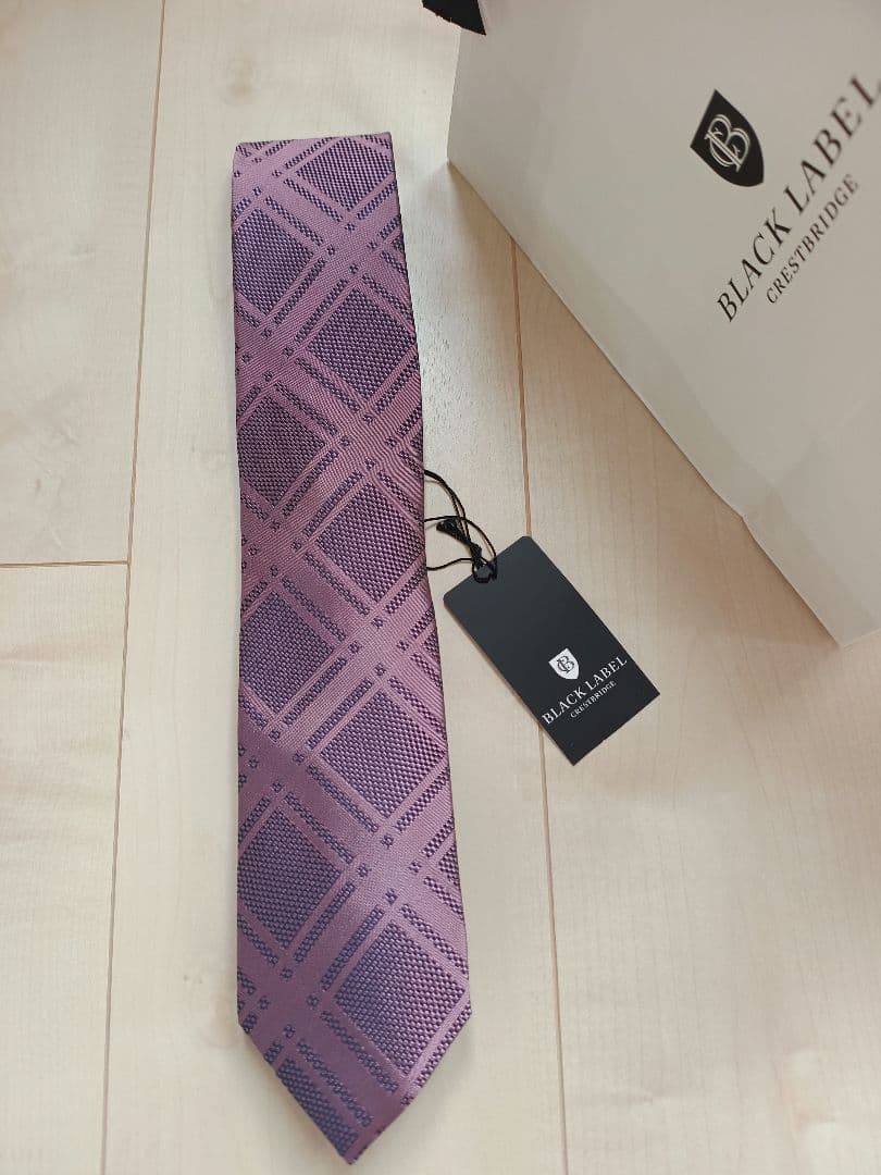 【新品ショップ袋付】ブラックレーベル クレストブリッジ ネクタイ シルク 絹
