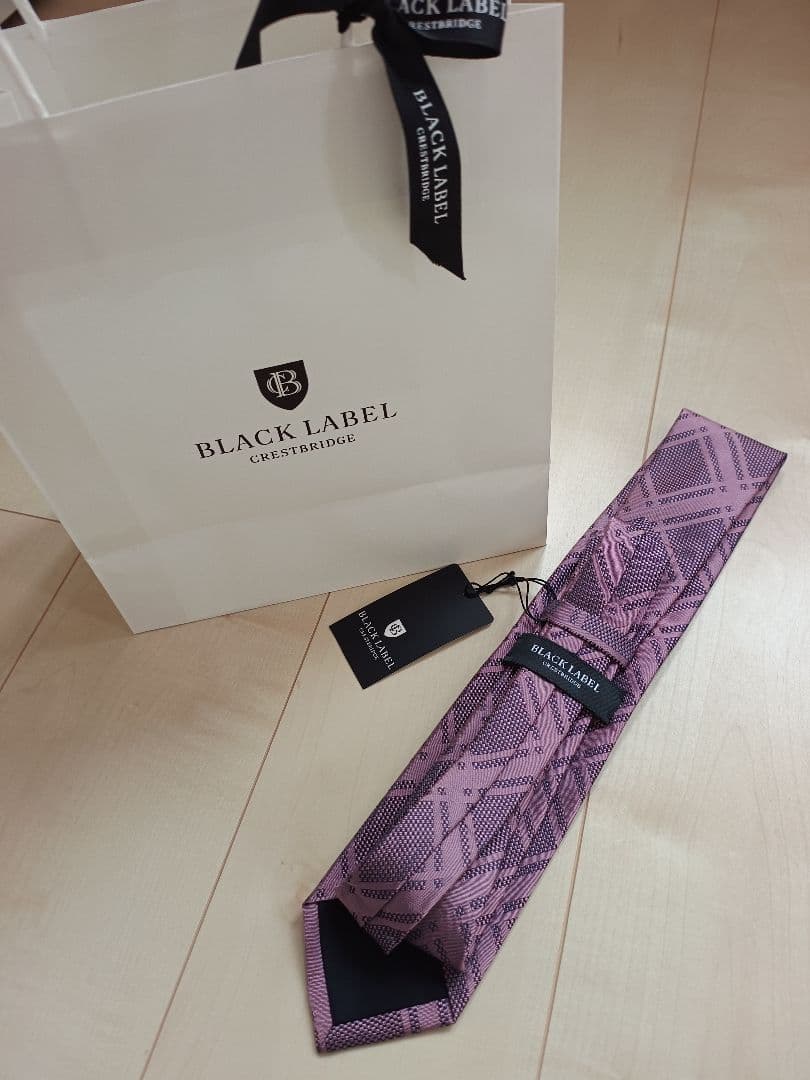 【新品ショップ袋付】ブラックレーベル クレストブリッジ ネクタイ シルク 絹
