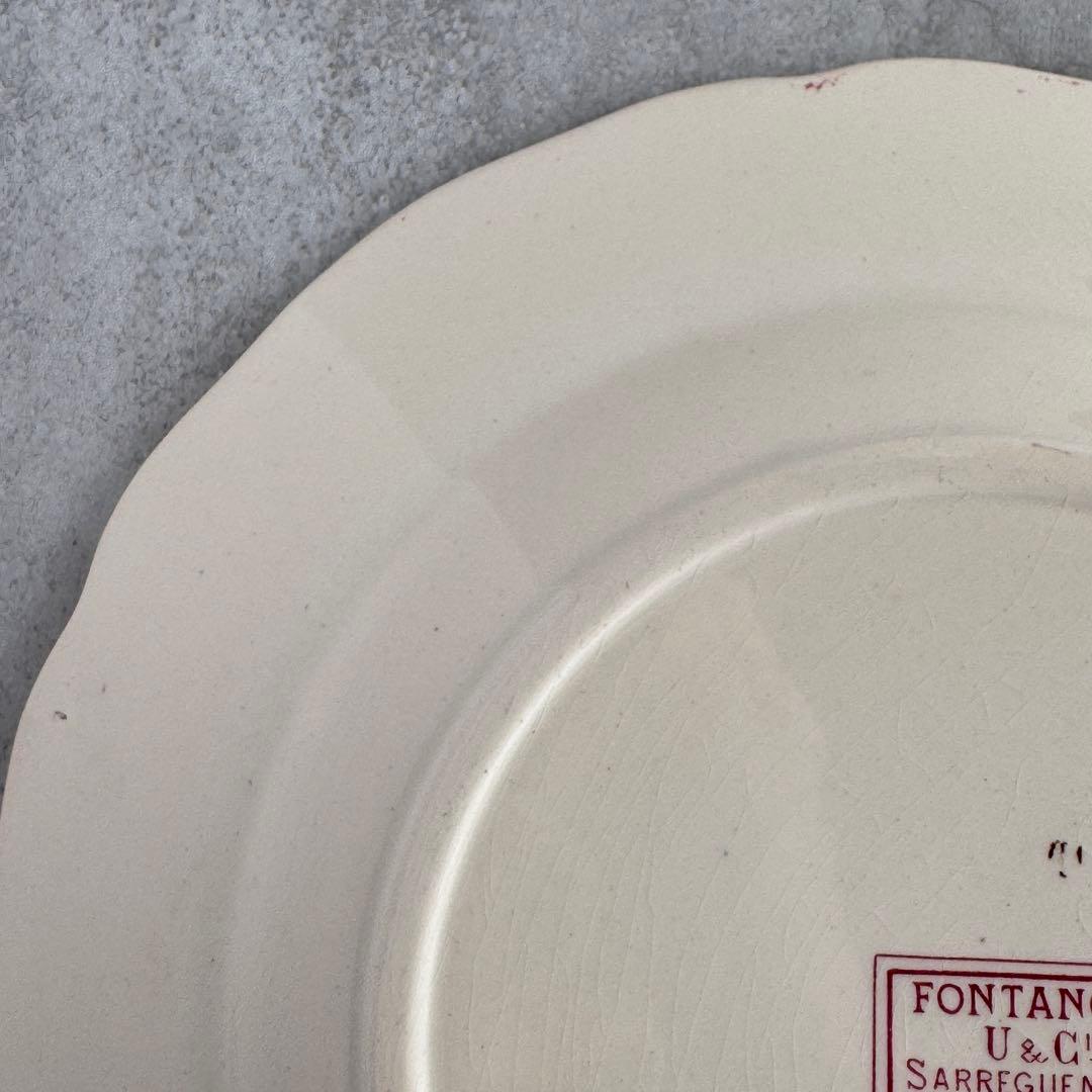 ④ 美品フランスアンティーク　サルグミンヌ　Fontanges ディナープレート