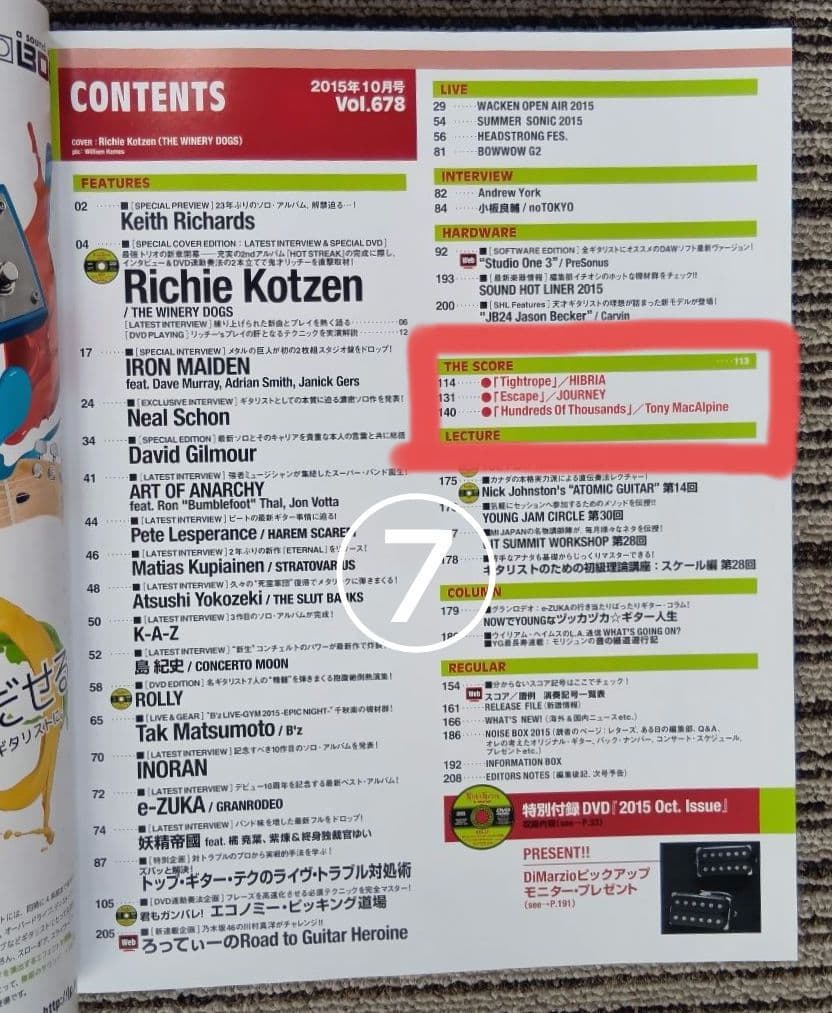 トニー・マカパイン 楽譜 Tony Macalpine スコア ヤングギター