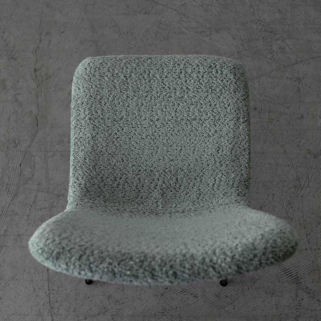 グリーン ファブリック ダイニングチェア