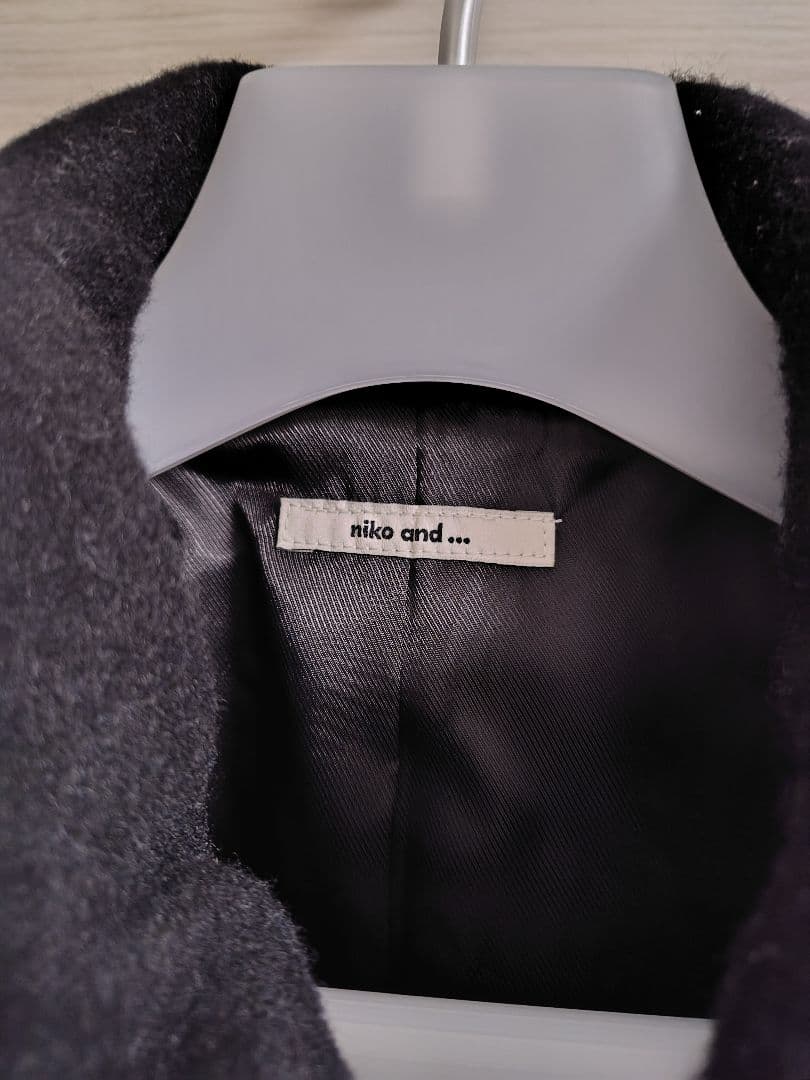 ニコアンド　ライトモッサドルマンジャケットコート　ブラック　試着のみ