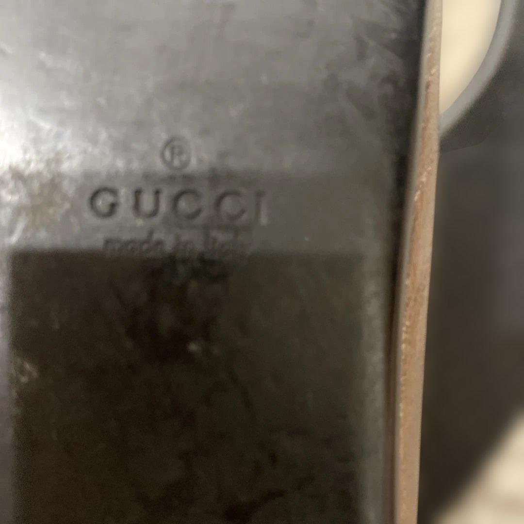 グッチ 36 リボンバレエシューズ ゴールド ブロンズ