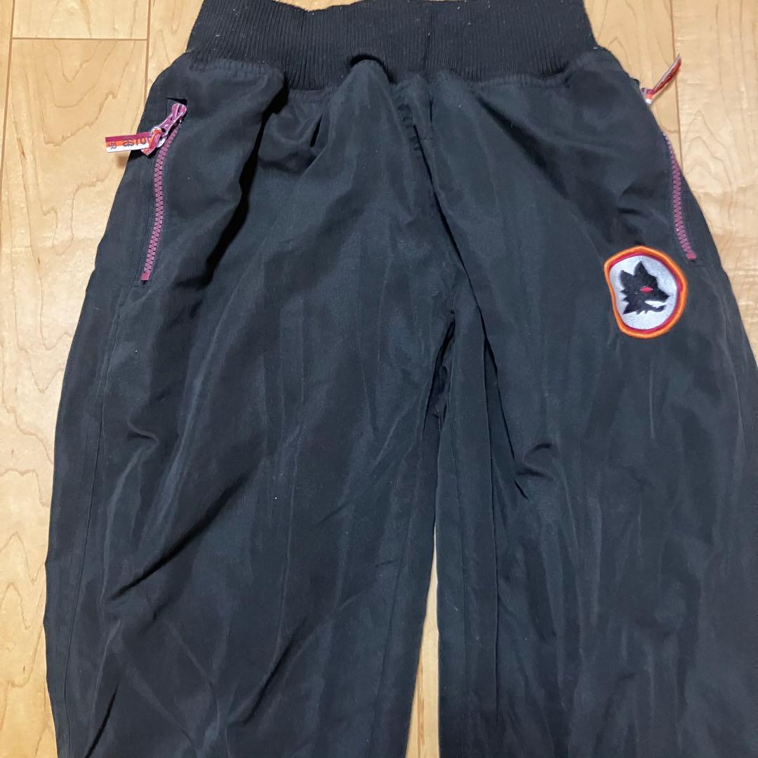 【冬物セット割】ASローマ　ジャージ上下セット　黒　ROMA レア物　S〜M