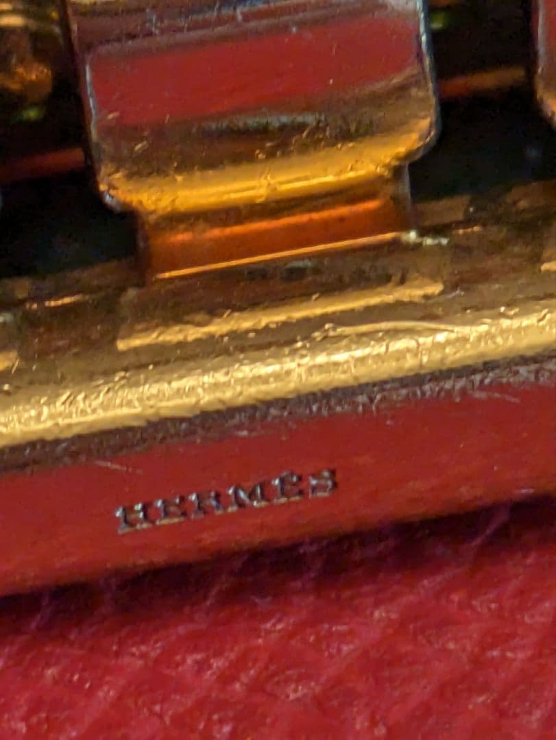 HERMES セリエキーケース　ゴールド金具　黒×赤　□L刻印　直営店購入