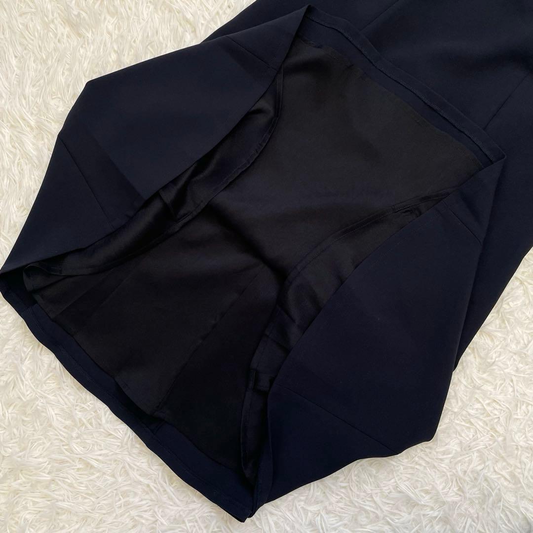 美品✨️セルフォード 襟付きワンピース ロングワンピース ネイビー 36