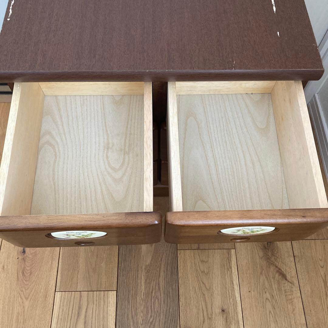 ☆レトロ☆ ティンバーランド　3段チェスト　6引き出し　ポケット　ブラウン