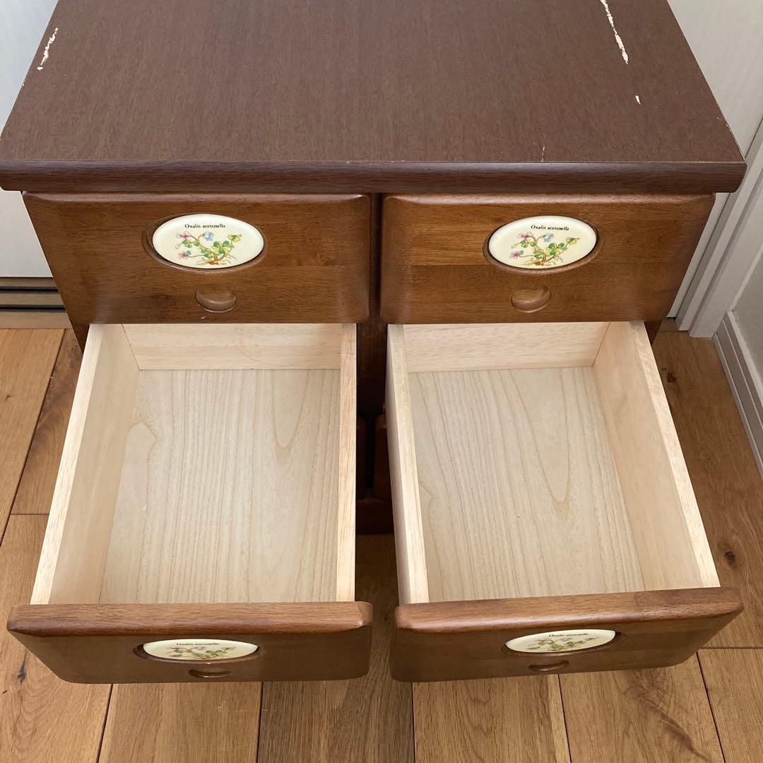 ☆レトロ☆ ティンバーランド　3段チェスト　6引き出し　ポケット　ブラウン