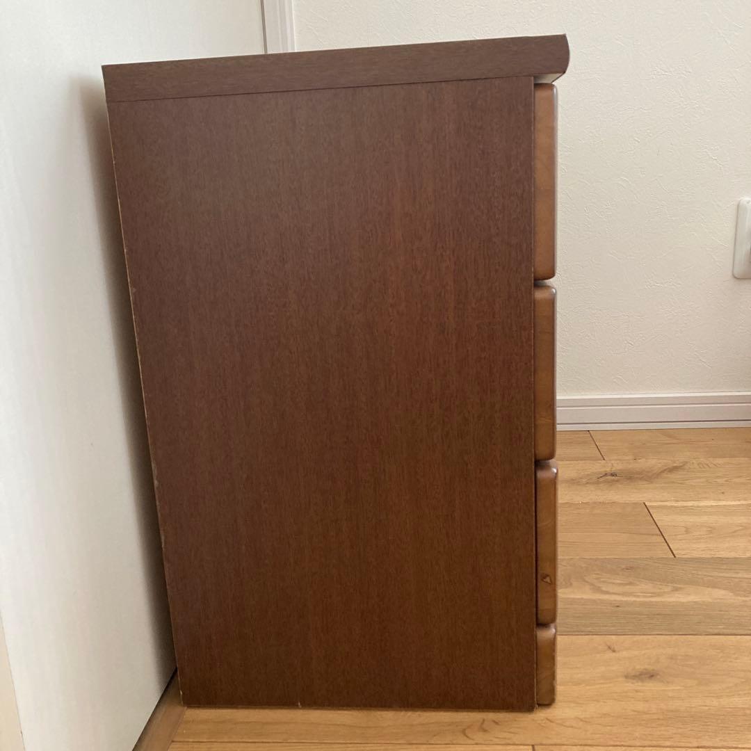 ☆レトロ☆ ティンバーランド　3段チェスト　6引き出し　ポケット　ブラウン