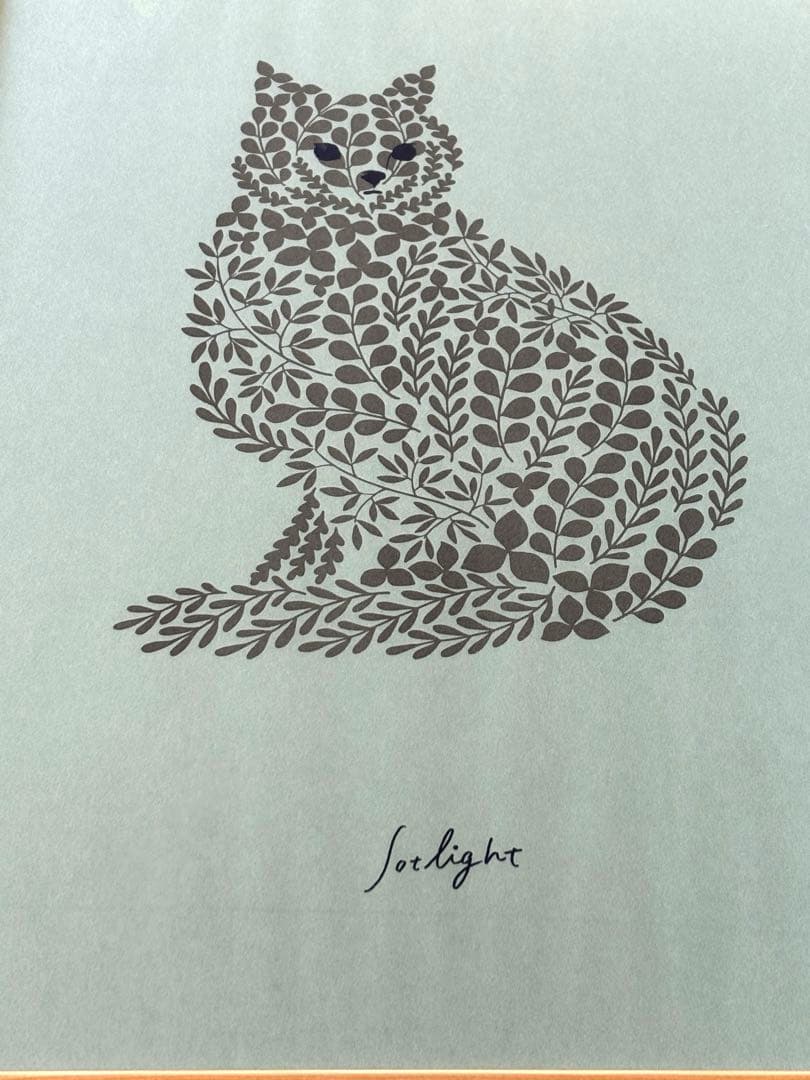 美品 sotlight ソットライト　猫　額絵　北欧