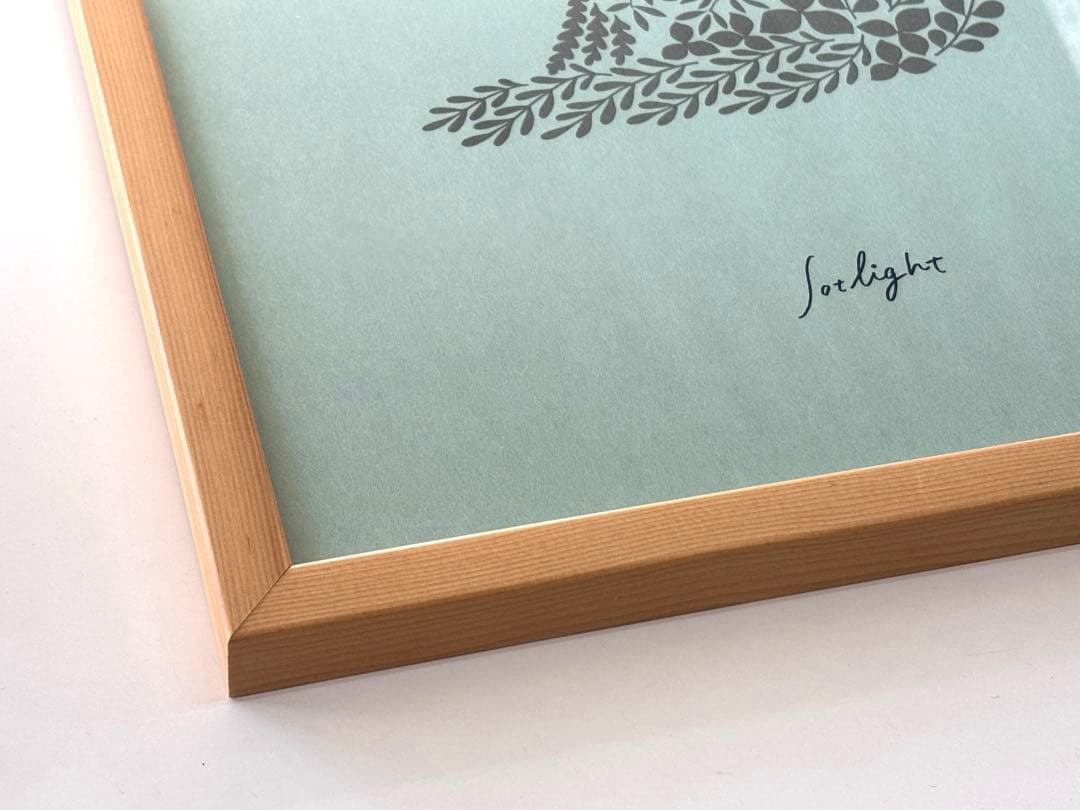 美品 sotlight ソットライト　猫　額絵　北欧