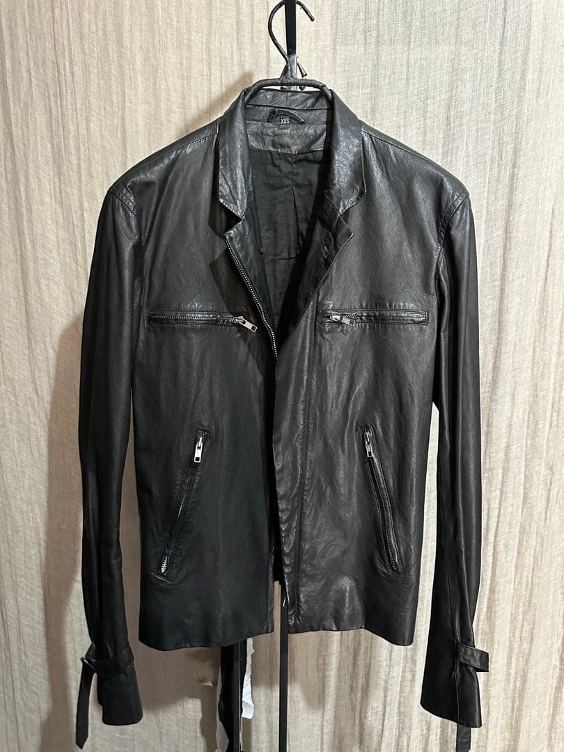 Ann demeulemeester 06ss カンガルーレザー ジャケット