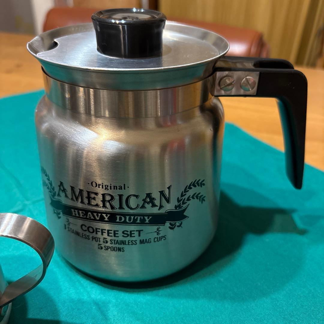 morico モリコステンレスコーヒーポット、カップ5客セット