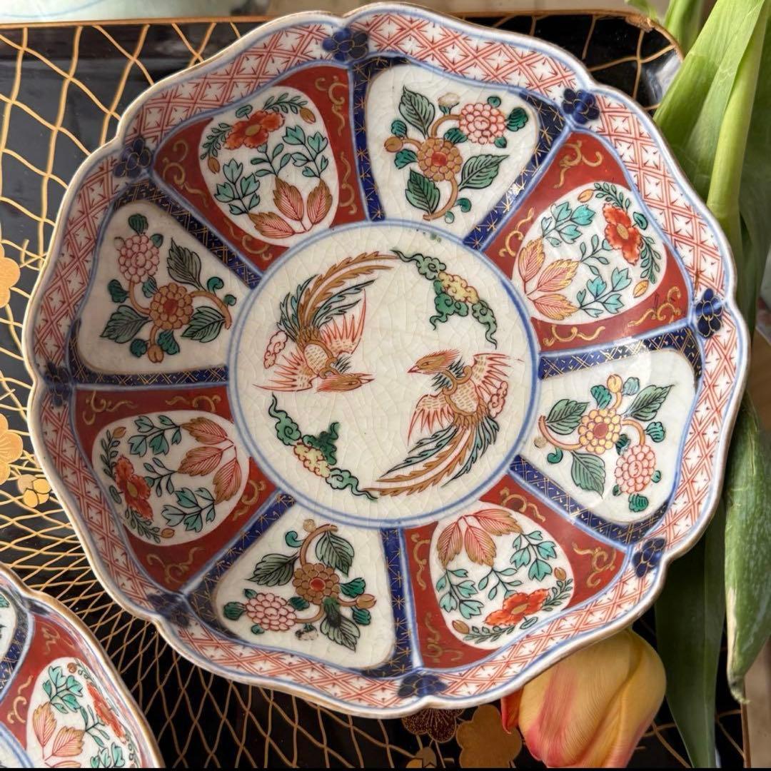 Y様のお皿です‼️『桐花鳳凰文様』切支丹皿松梅桐菊8客➕1木箱入り