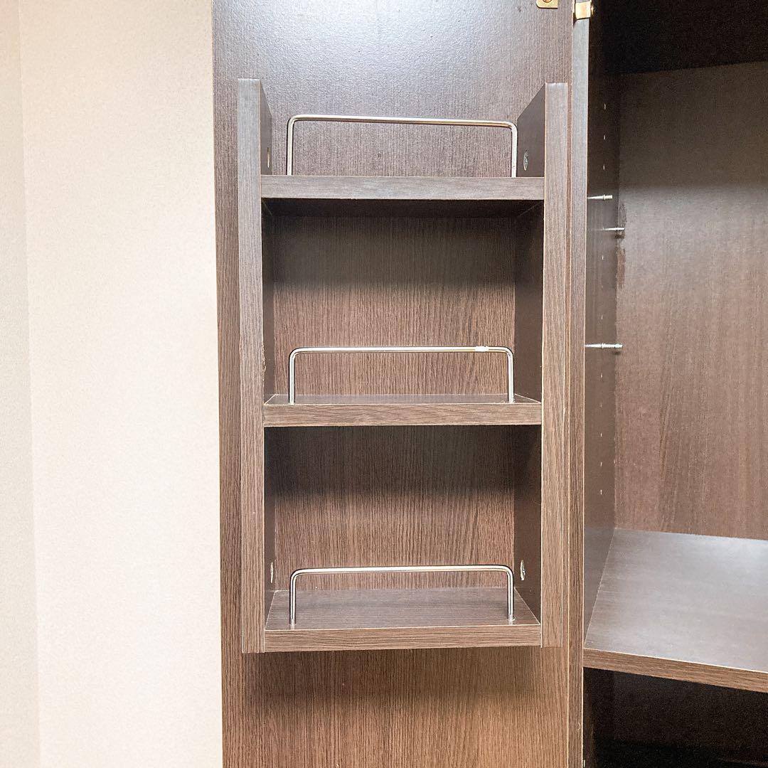完成品 ロッカーシリーズ 扉つき マルチ収納 ダークブラウン 棚 ストック 収納