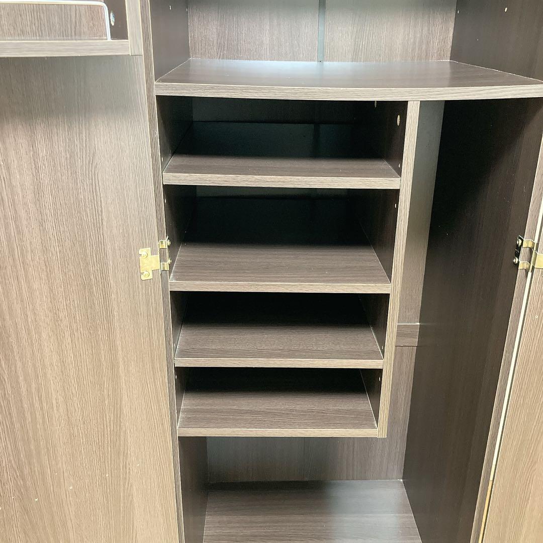 完成品 ロッカーシリーズ 扉つき マルチ収納 ダークブラウン 棚 ストック 収納