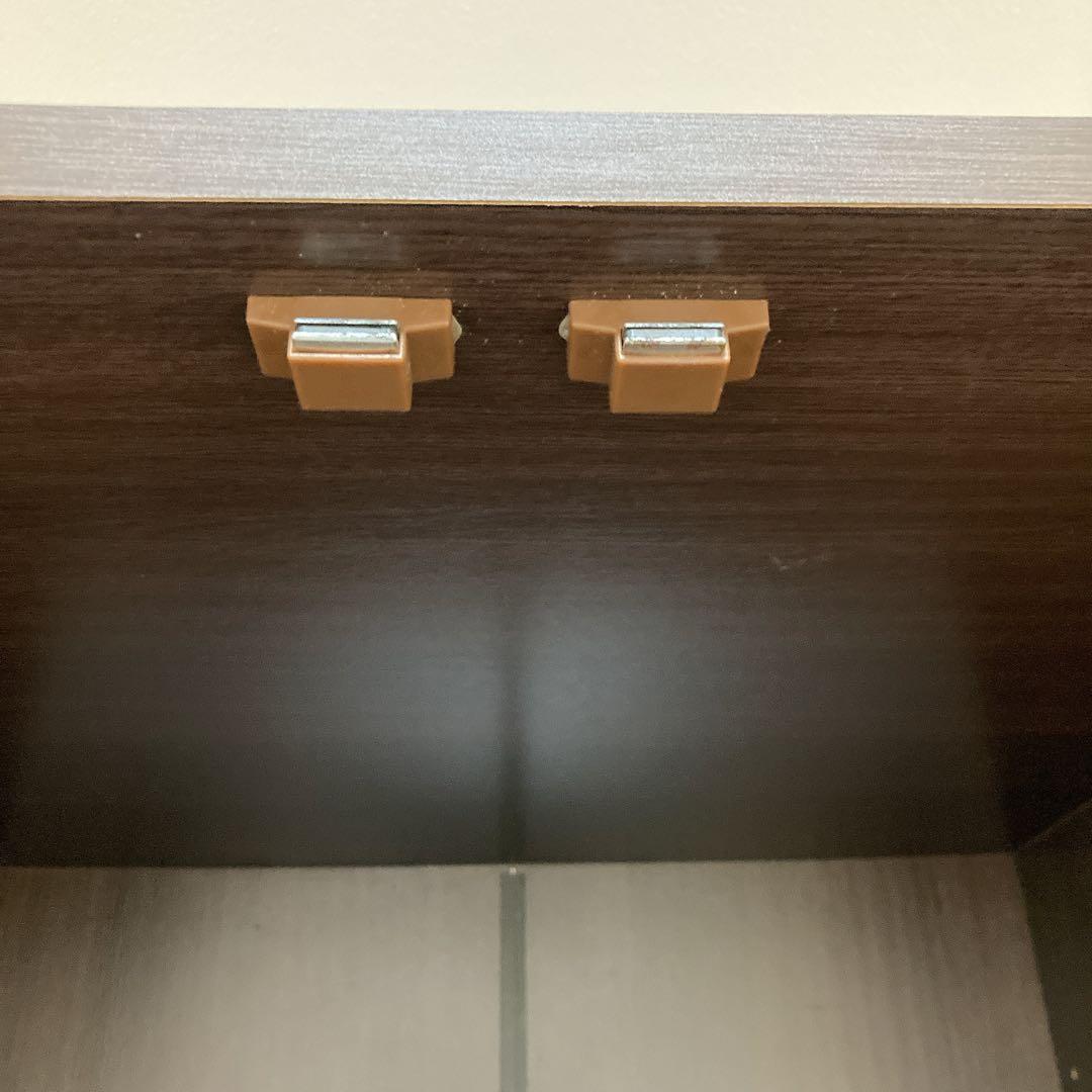 完成品 ロッカーシリーズ 扉つき マルチ収納 ダークブラウン 棚 ストック 収納