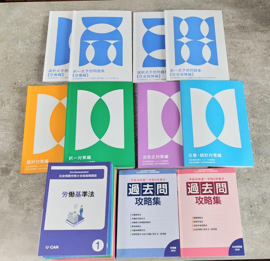 U-CAN 2025年度社会保険労務士テキスト&社労士V労働判例100 第2版他