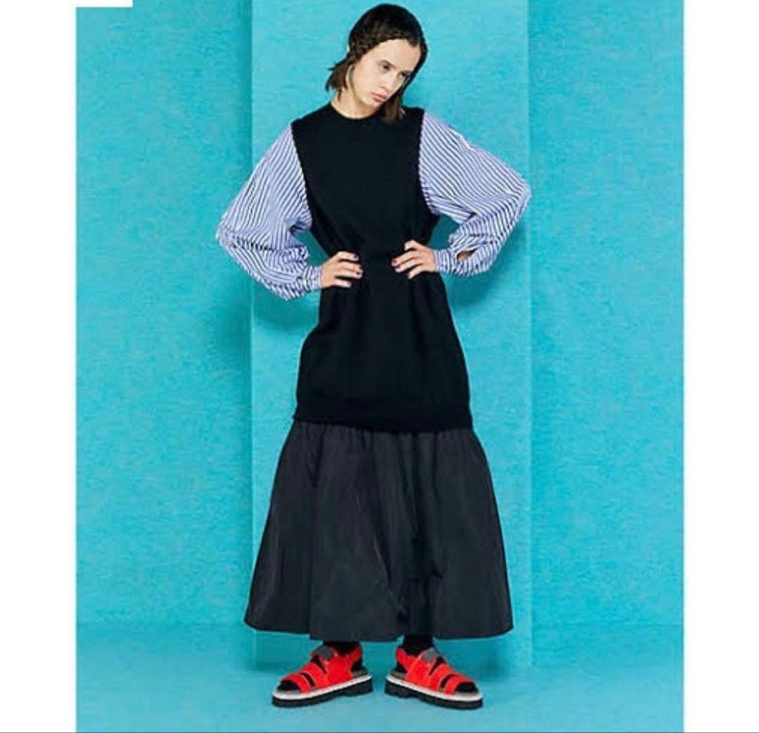 【美品】エンフォルド 23SS ベストレイヤードドレス ワンピース マキシ 人気