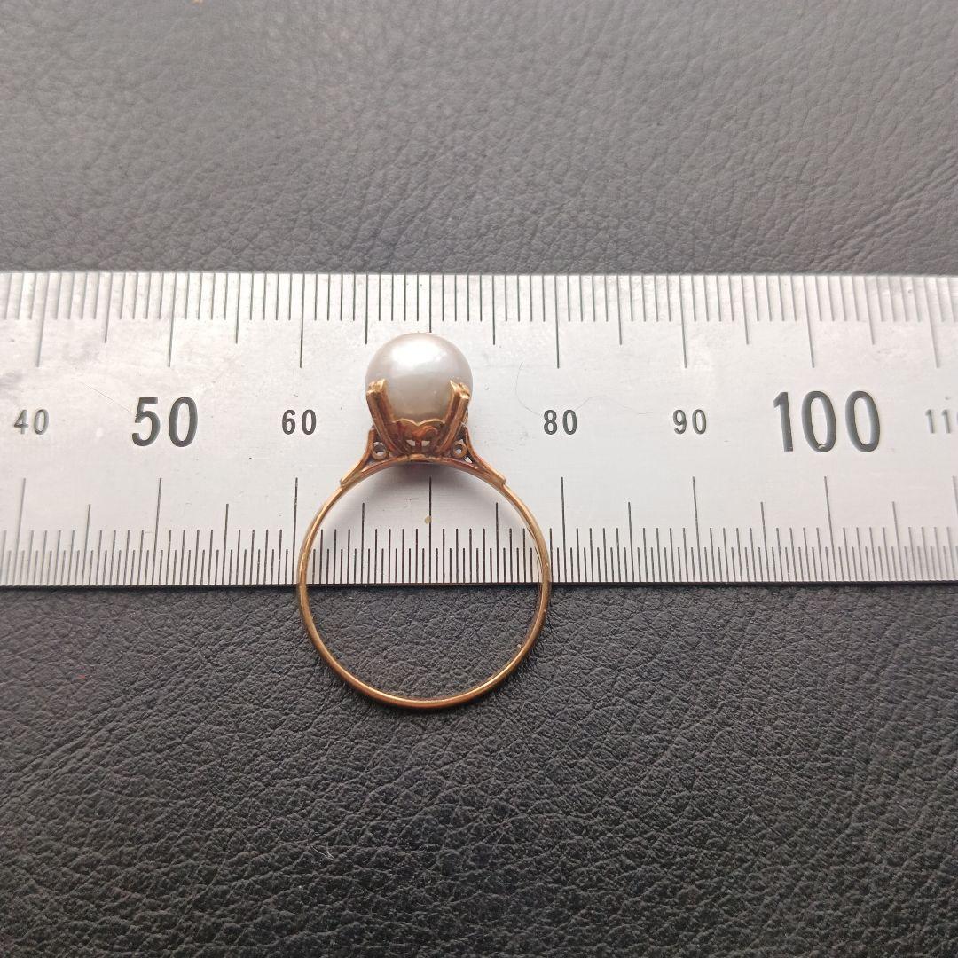 K18 パールリング 昭和レトロ