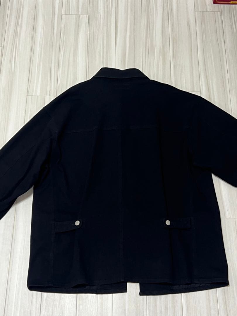 ADRER スーパーストレッチデニムオーバーカーコート ブラック Mサイズ