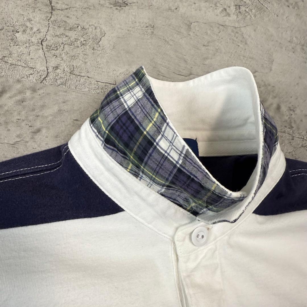 Ralph Lauren ラルフローレンポニー刺繍　太ボーダー　ラガーシャツ