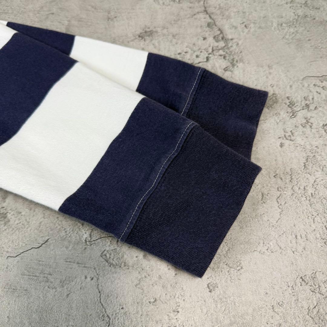 Ralph Lauren ラルフローレンポニー刺繍　太ボーダー　ラガーシャツ